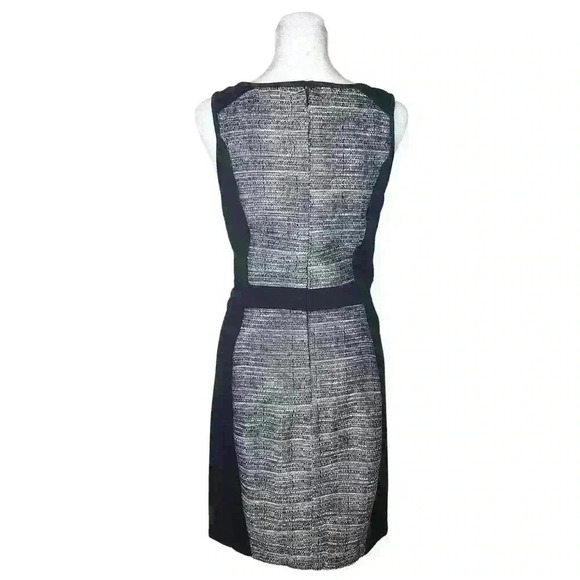 Elle women's black and gray knee length sleeveless dress tweed front size 2 - Picture 2 of 8